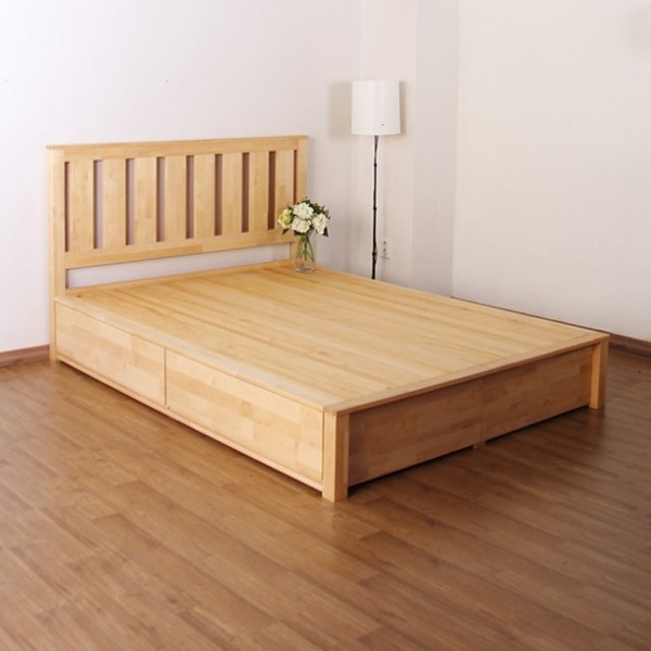 허니브라운Two Side 4서랍 평상형 퀸 침대